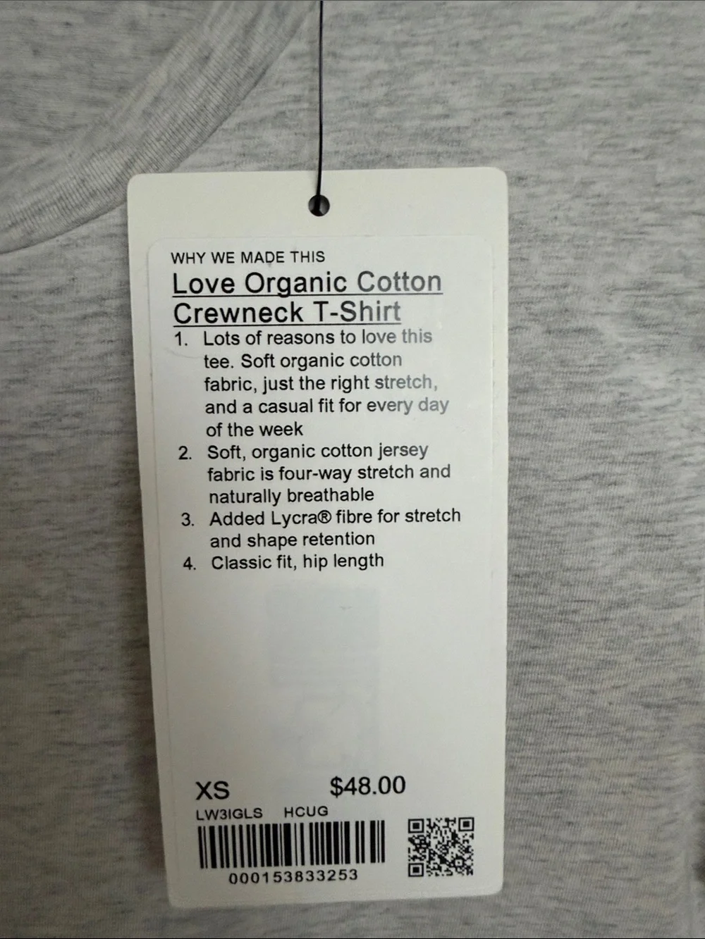 lululemon athletica Light Gray Short Sleeve Tee
